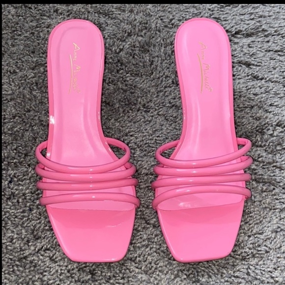Anne Michelle Shoes - Bubble gum pink strappy heels